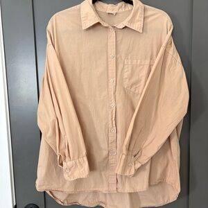 Cotton On Men’s Tan Button Up (Button Down) Shirt